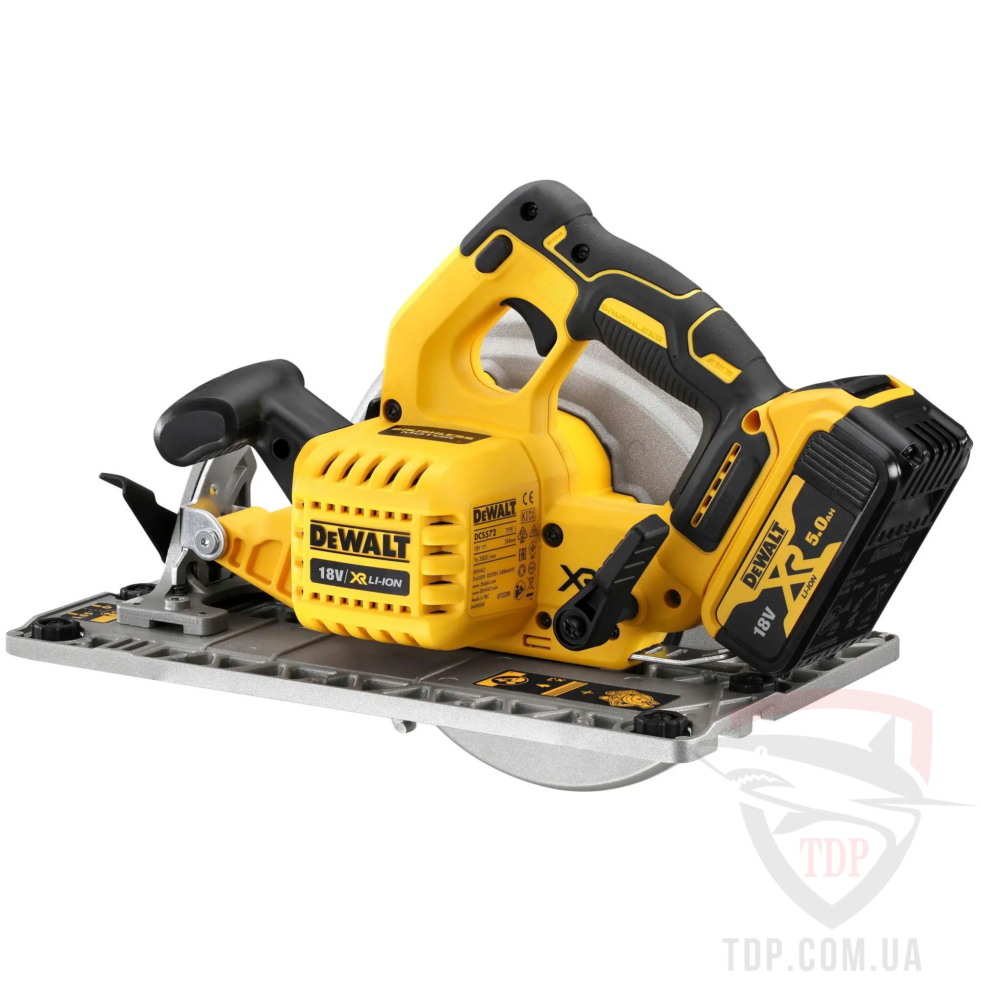 Пила дискова акумуляторна DeWALT 18В XR Li-Ion (DCS572NT) - Фото №2