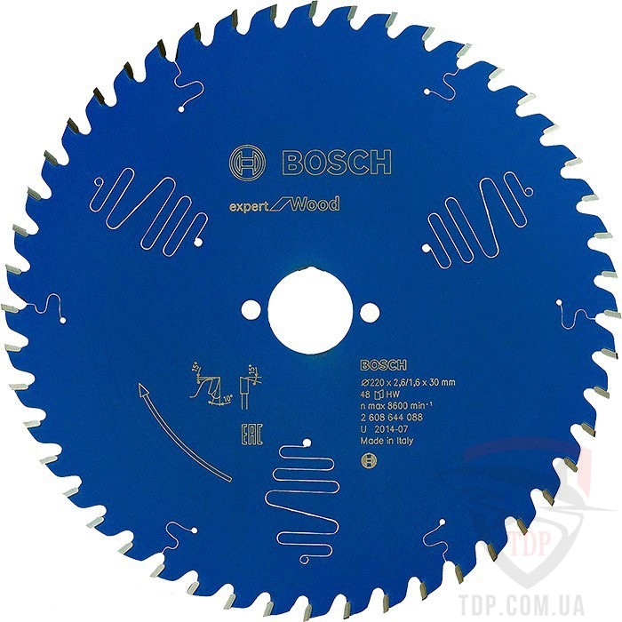 Пильний диск по дереву Bosch 220x30x48z K2.6/1.6 Expert for Wood