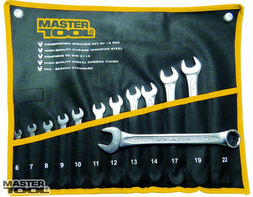 Набор ключей MASTERTOOL 72-0112 рожково-накидные (12 шт)
