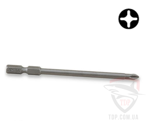 Биты и адаптеры Бита 1/4" PH2*100 мм под шуруповерт TOPTUL (FSMB0802)