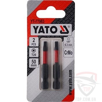 Биты и адаптеры Біта YATO TORX T20 50 мм 2 шт (YT-77983)