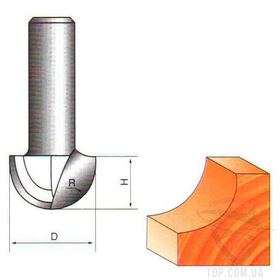 Оснастка Фреза пазова галтельна Sekira Industry D10 d8 L42.5 h7 (008-100-08i)
