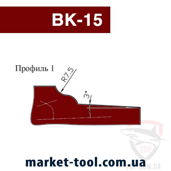 Фреза для изготовления филенки VATZO ВК-15 160х32 №1 левая