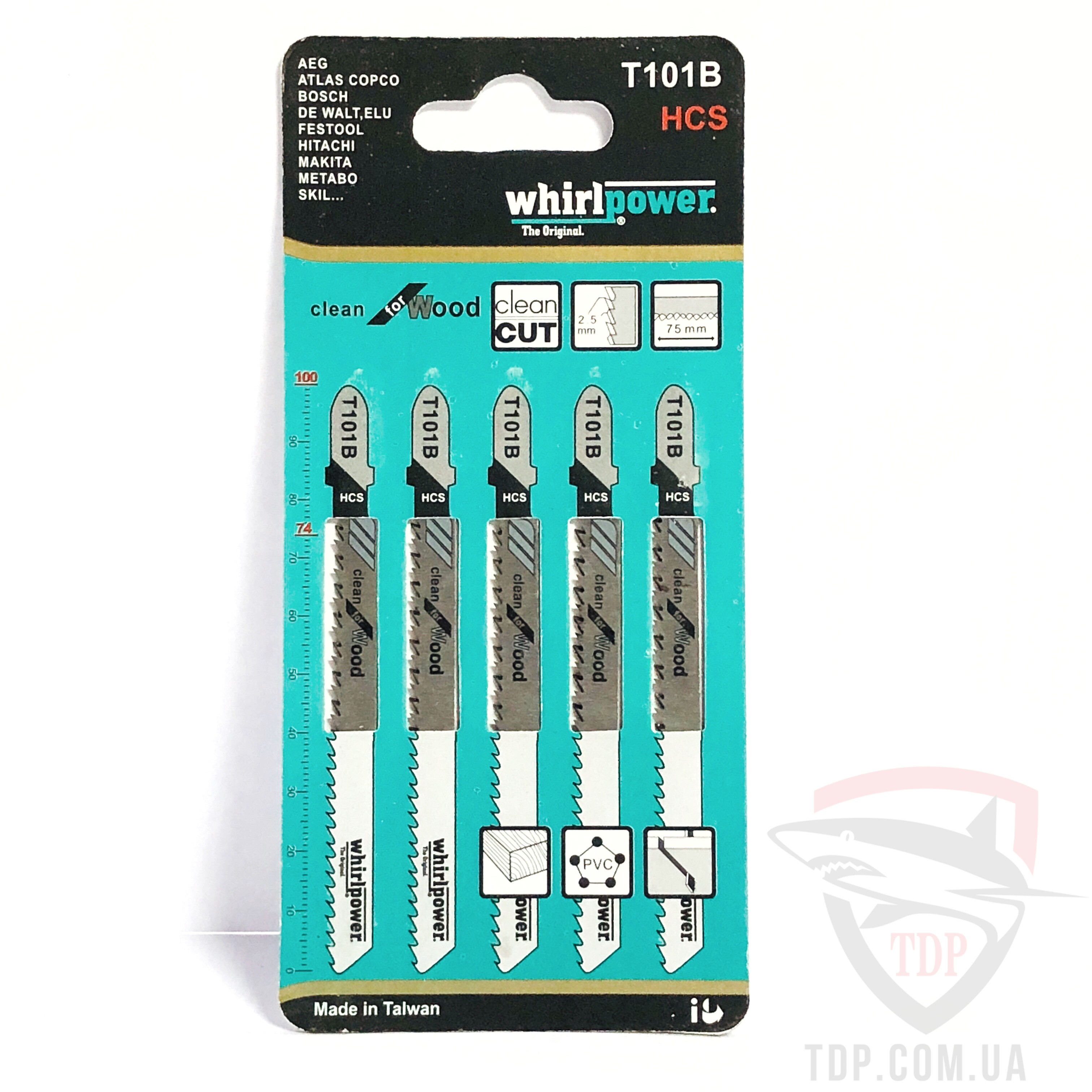 Оснастка Набор полотен для лобзика Whirlpower 101 B (77101B)																