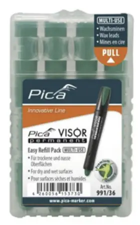 Ручной инструмент Грифель змінний для PICA VISOR permanent Longlife Industrial Marker зелений(991/36)