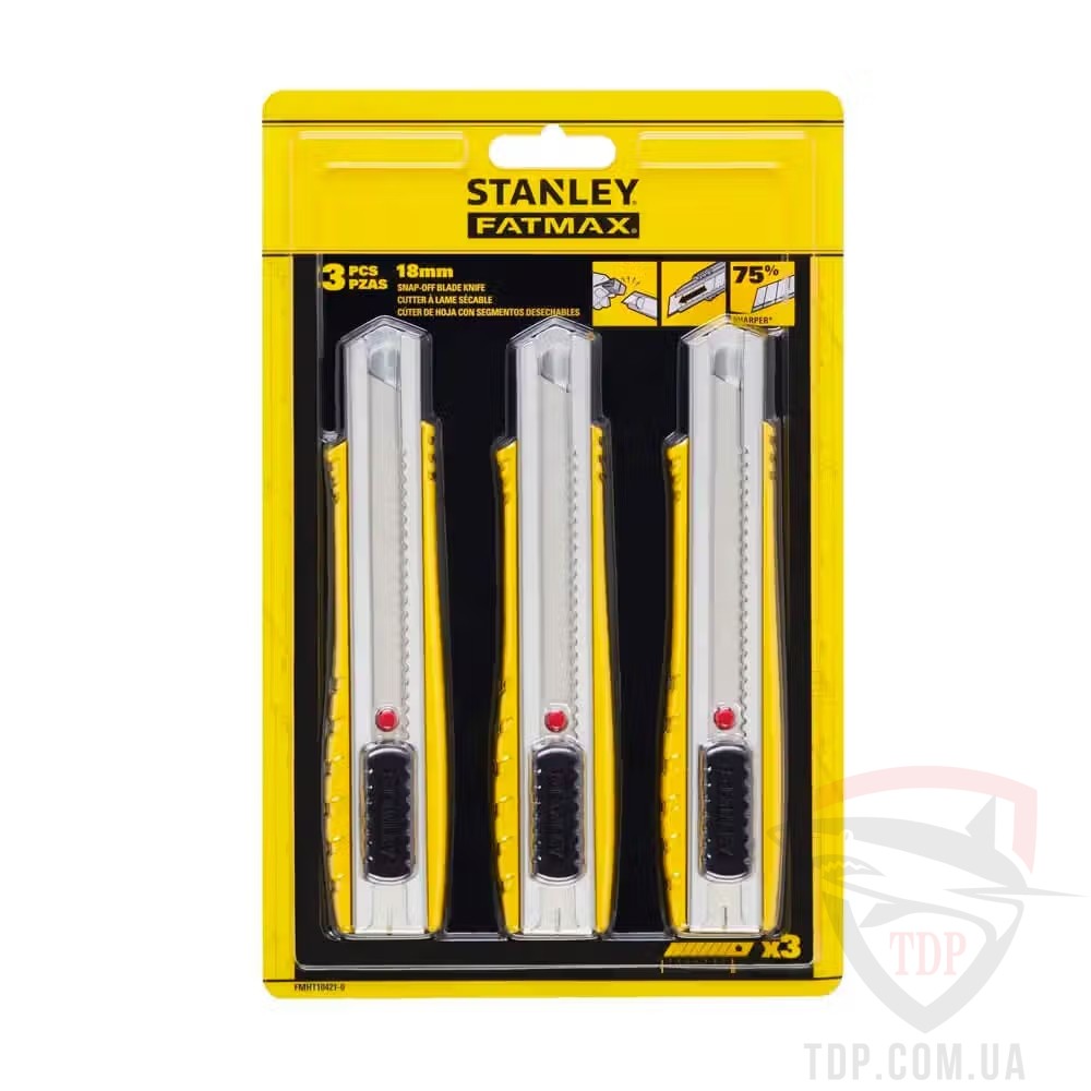 Ручной инструмент Набір ножів STANLEY FATMAX 18мм 155мм 3шт (FMHT10421-0)