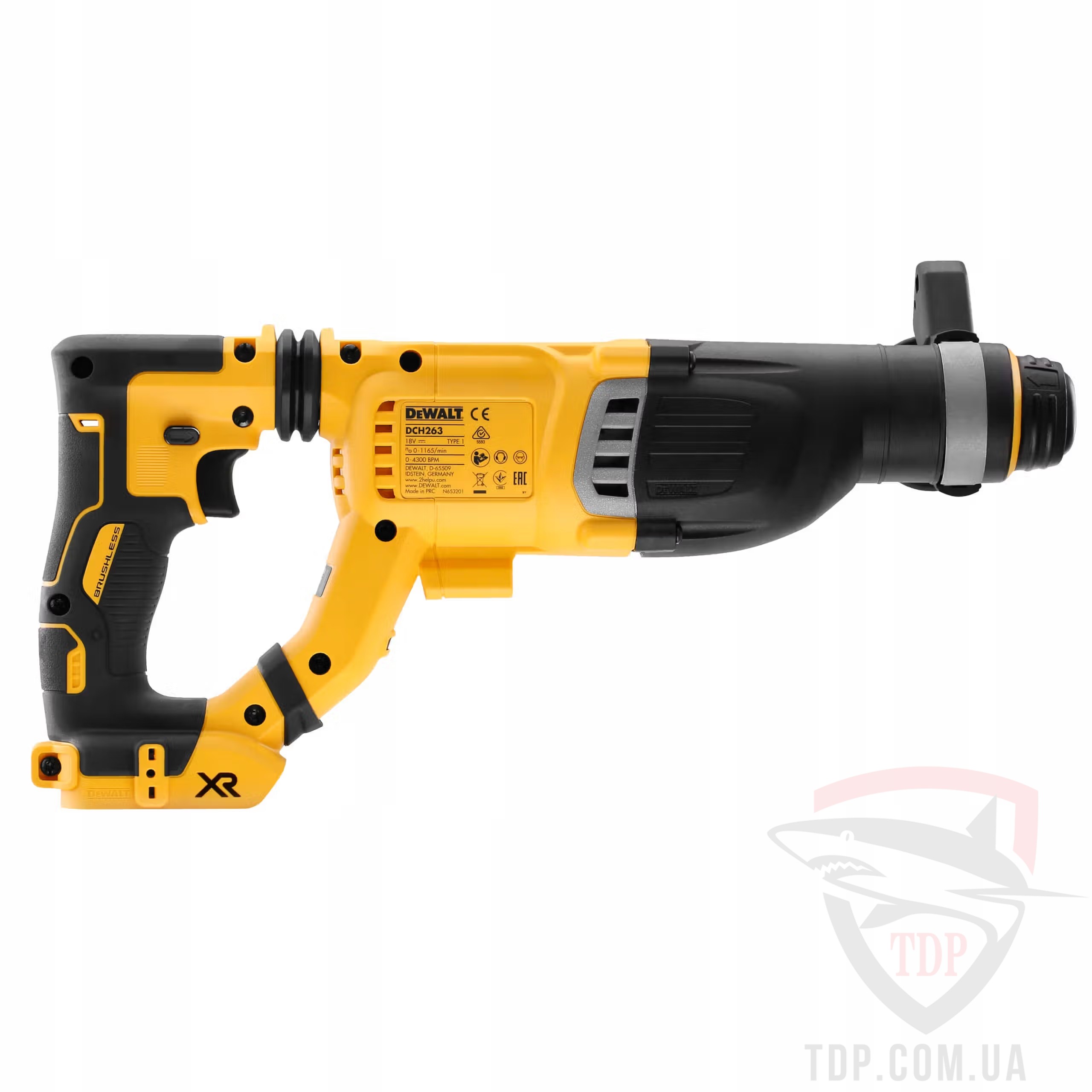 Перфоратор акумуляторний DeWALT SDS-Plus 18В 3Дж (DCH263NK) - Фото №4