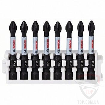 Биты и адаптеры Біти ударні Bosch Impact Control PH2 50 мм 8 шт в касеті (2608522330)