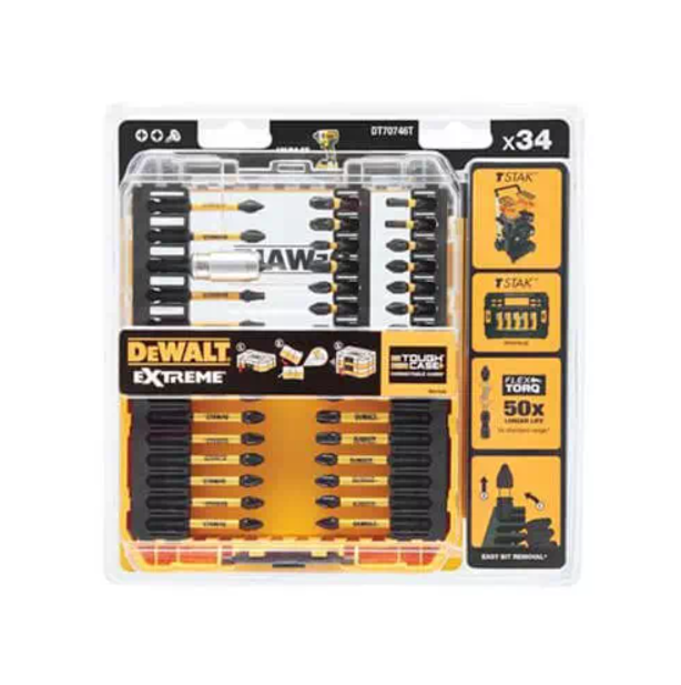 Биты и адаптеры Набор бит DeWALT 34 шт (DT70746T)