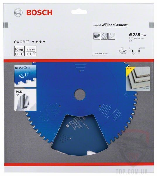 Пильний диск по фіброцементу Bosch 235x30x6z K2.2/1.6 Expert for FiberCement - Фото №2