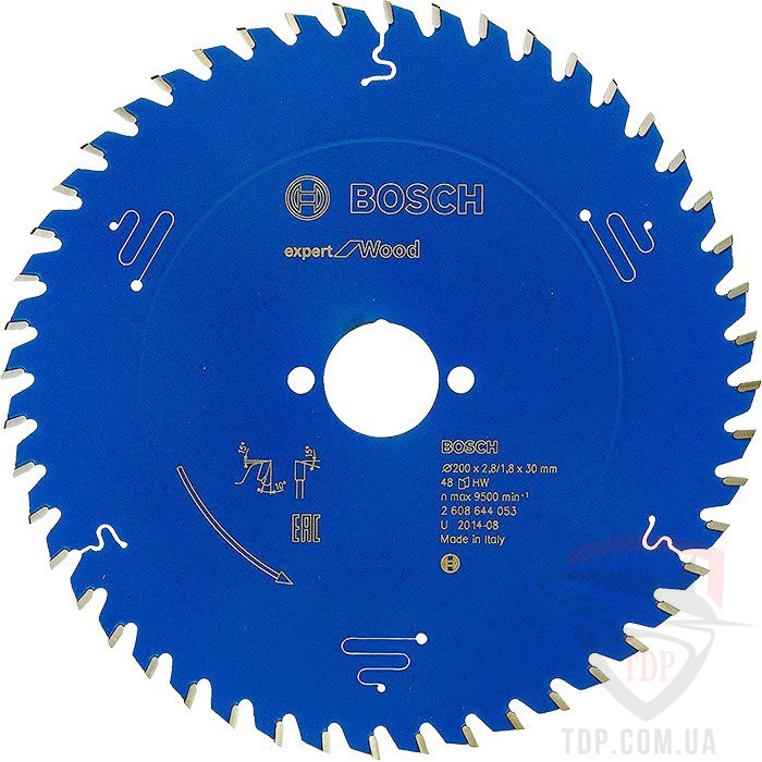 Оснастка Пильний диск по дереву Bosch 200x30x48z K2.8/1.8 Expert for Wood