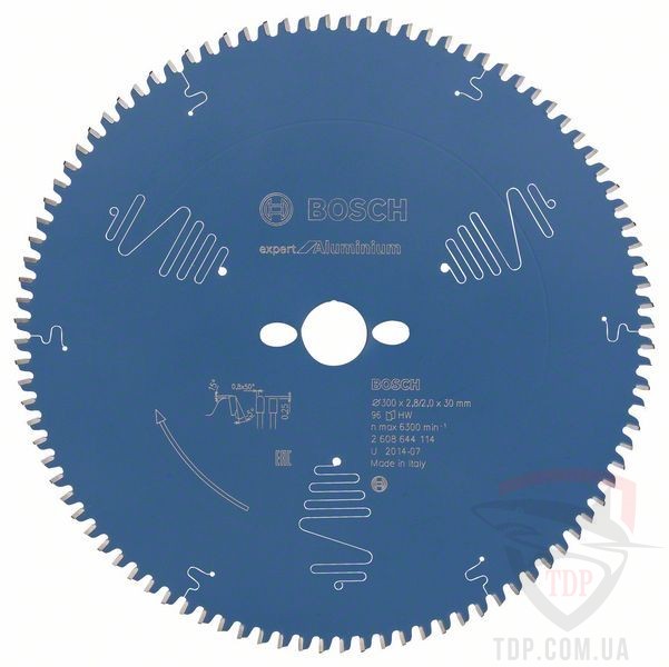 Пильные диски Пильний диск по алюмінію Bosch 300x30x96z K2.8/2 Expert for Aluminium