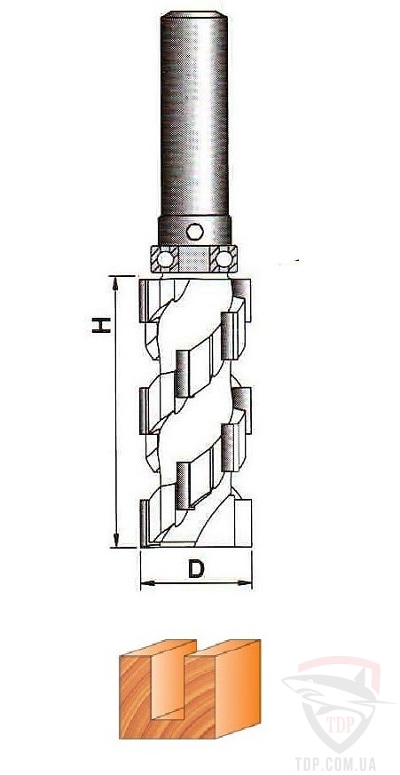 Оснастка Фреза кромочная прямая Sekira D21 d12 h60 кукуруза (029-216-22)