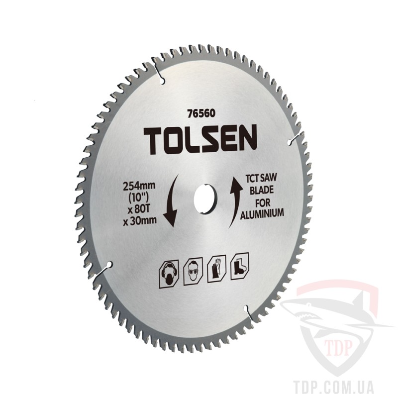 Оснастка Диск пильный по алюминию Tolsen 254x30x80z (76560)