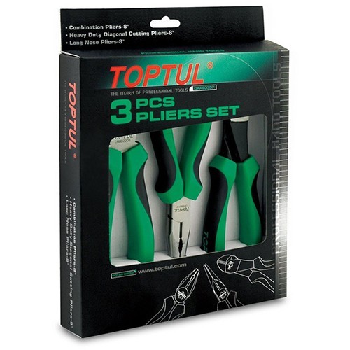 Ручной инструмент Набор пассатижей 3ед.  TOPTUL GAAE0307