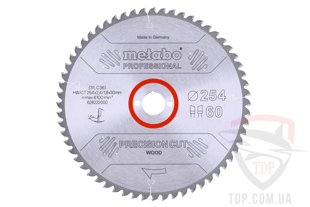 Пильный диск Metabo 254х30х60z мм (628222000)