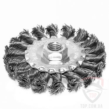 Щітка дискова S&R 100мм x M14 витий дріт (136554100)