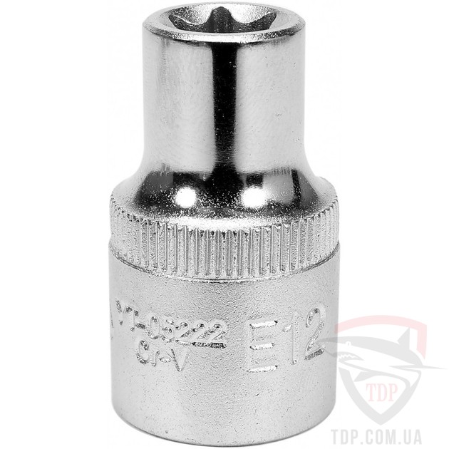 Ручной инструмент Головка торцева YATO TORX E12 1/2" 25 мм (YT-05222)