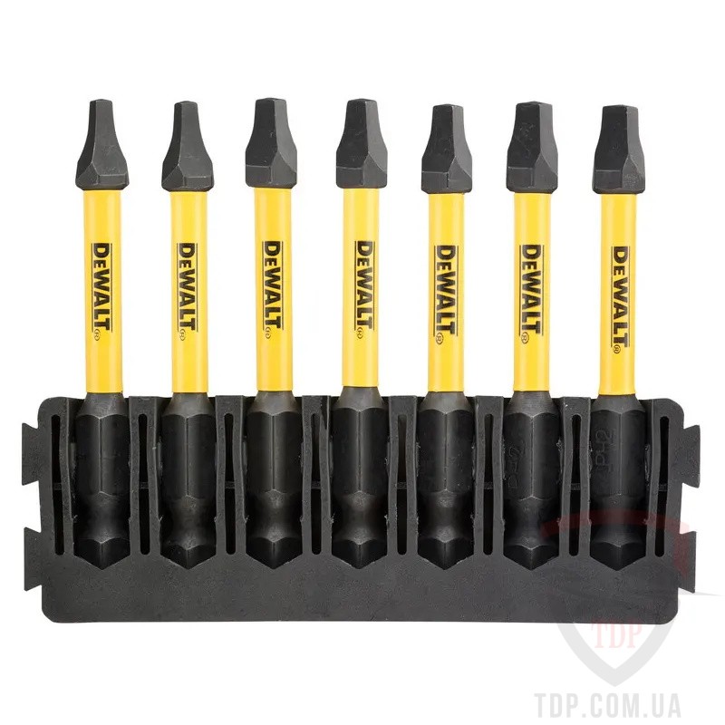 Биты и адаптеры Касета з бітами DeWALT FlexTorq 57 мм SQ 7шт (DT70824)