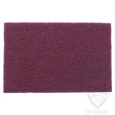 Абразивно-шлифовальный инструмент Скотч брайт лист Polystar Abrasive 150x230 мм Р400 бордовый