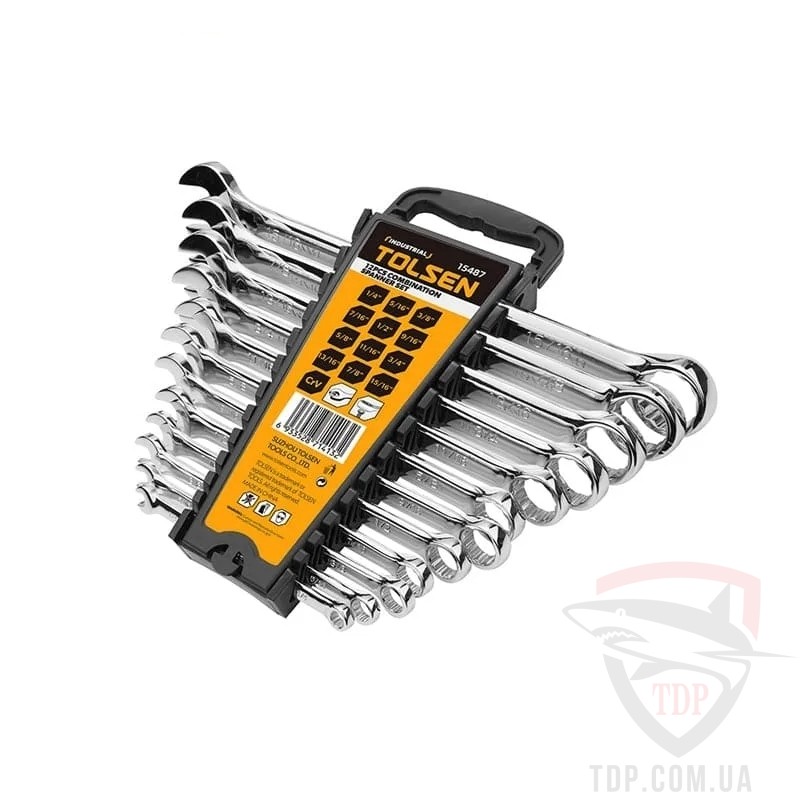 Набір комбінованих ключів Tolsen дюймові 1/4"-15/16" 12 шт (15487)