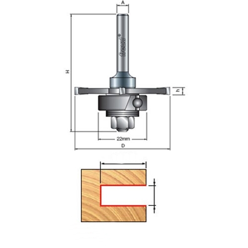 Оснастка Фреза Freud кромочная фальцевая D50.8 l2.5 L60.3 d12 (63-16312)