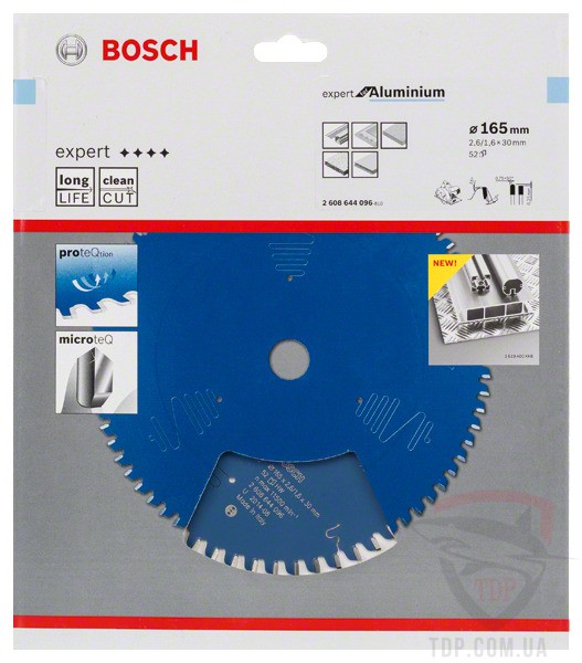 Пильний диск по алюмінію Bosch 165x30x52z K2.6/1.6 Expert for Aluminium - Фото №2