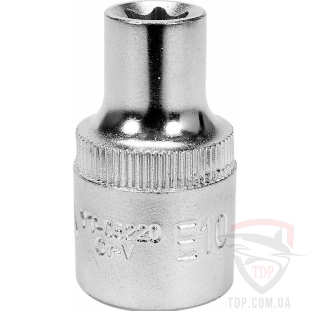 Ручной инструмент Головка торцева YATO TORX E10 1/2" 25 мм (YT-05220)