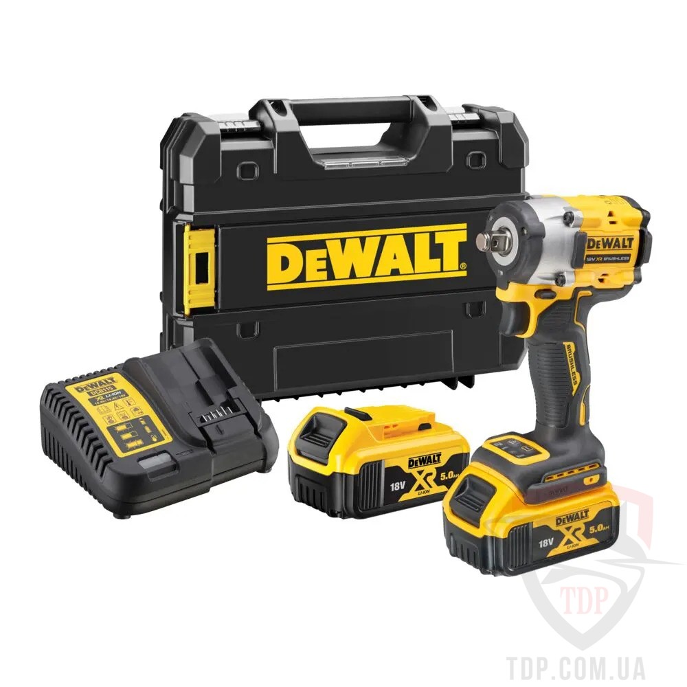 Электроинструмент Гайковерт ударний DeWALT XR Li-Ion 18В 5Аг (DCF921P2T)