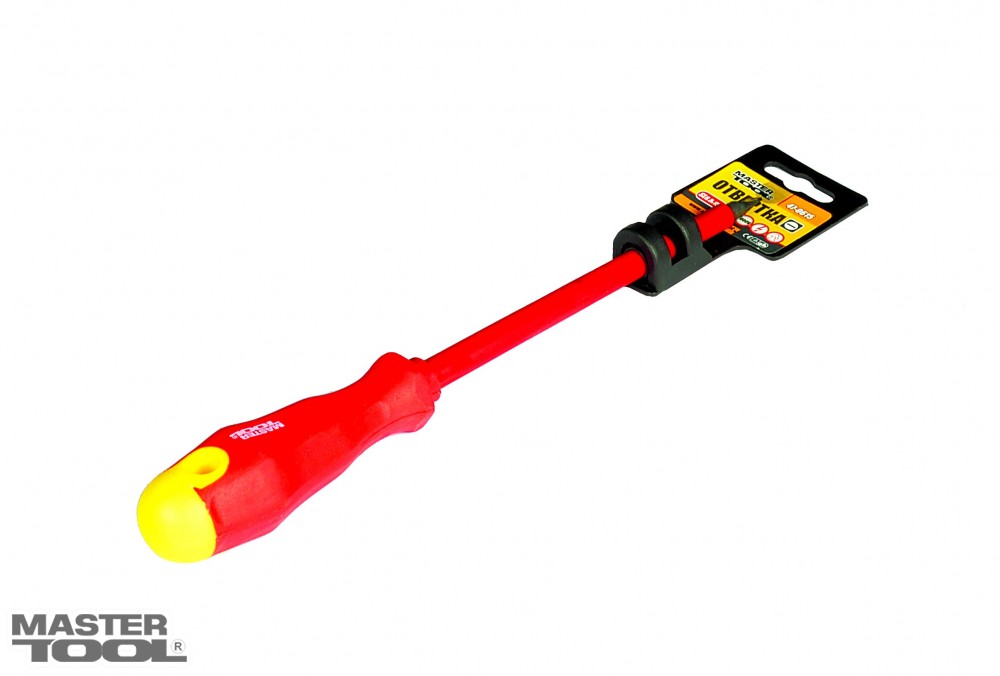 Отвёртка плоская MASTER TOOL 47-0410 диэлектрическая (4*100 мм/1000В)