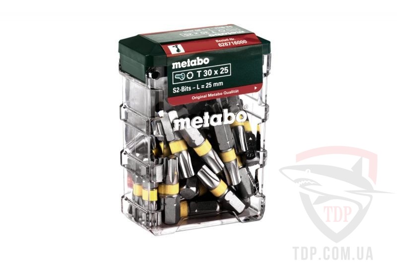 Биты и адаптеры Набір біт Metabo T30 25мм 25шт (626716000)