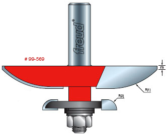 Фреза Freud 99-569 D89 l25 L75 фигарейная горизонтальная двухсторонняя