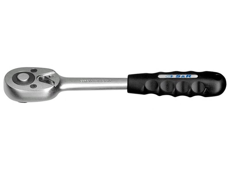 Ручной инструмент Ключ-трещотка S&R 465083336 флажковый 36 зуба 3/8" 200 мм