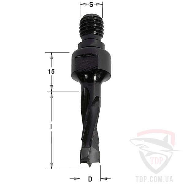 Оснастка Сверло для сверлильно присадочных станков CMT D5 L65 l50 с винтовым хвостовиком (340.050.11)