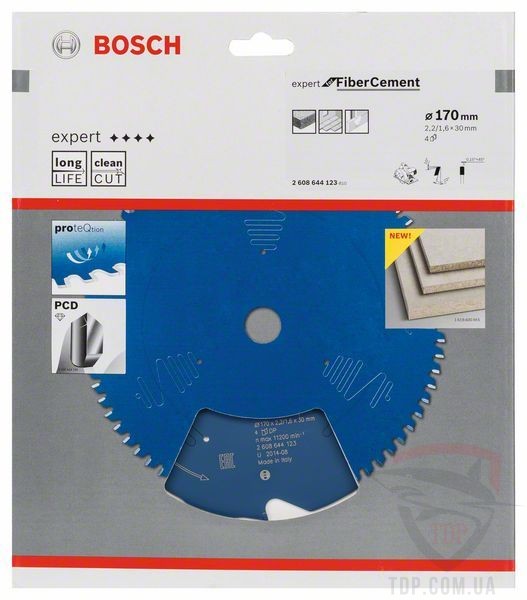 Пильний диск по фіброцементу Bosch 170x30x4z K2.2/1.6 Expert for FiberCement - Фото №2