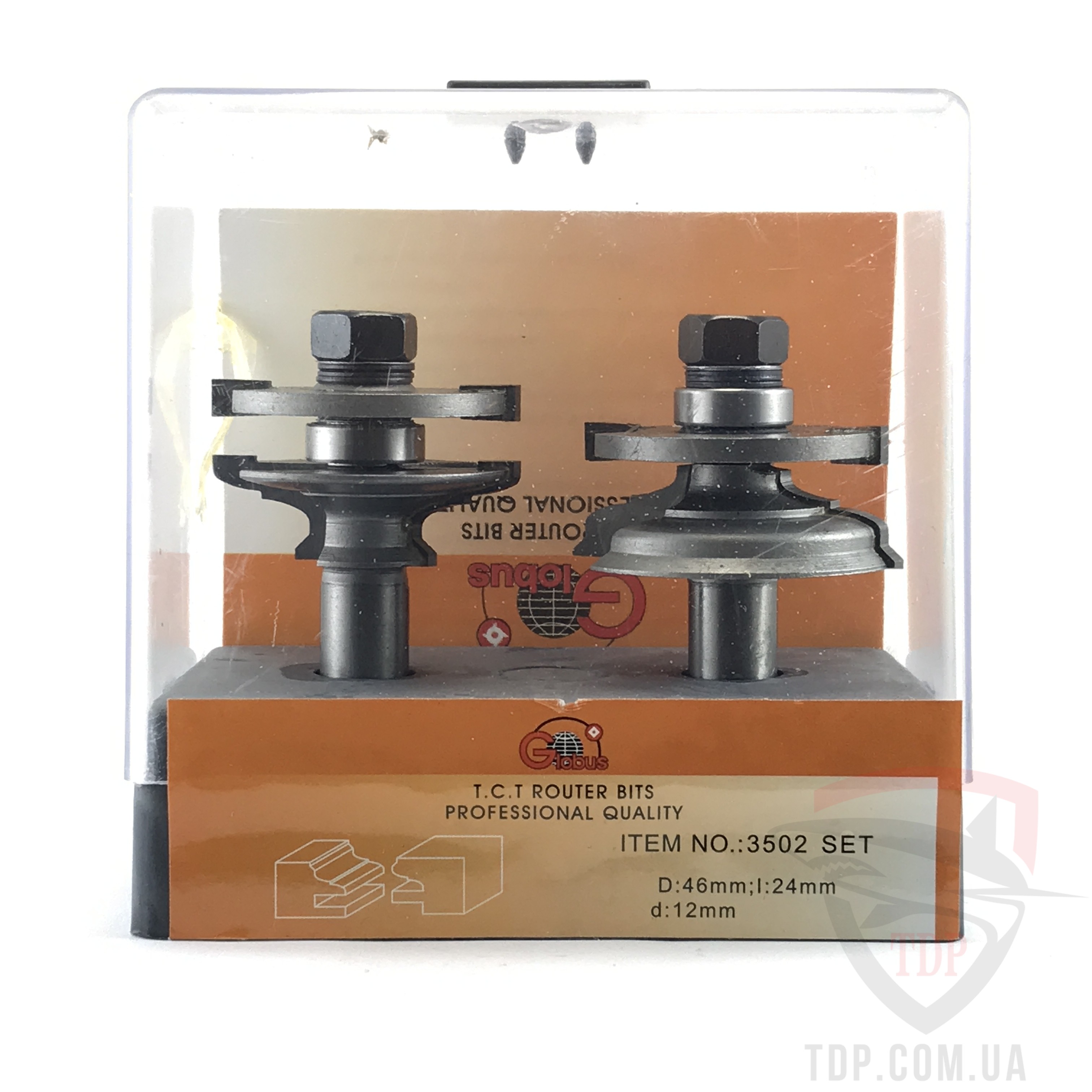 Фреза по дереву ГЛОБУС 3502set d12 комбинированная рамочная