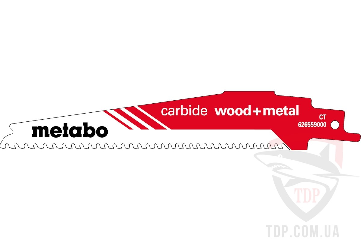 Оснастка Полотно для шабельної пилки Metabo Carbide Wood+Metal HM 150мм (626559000)