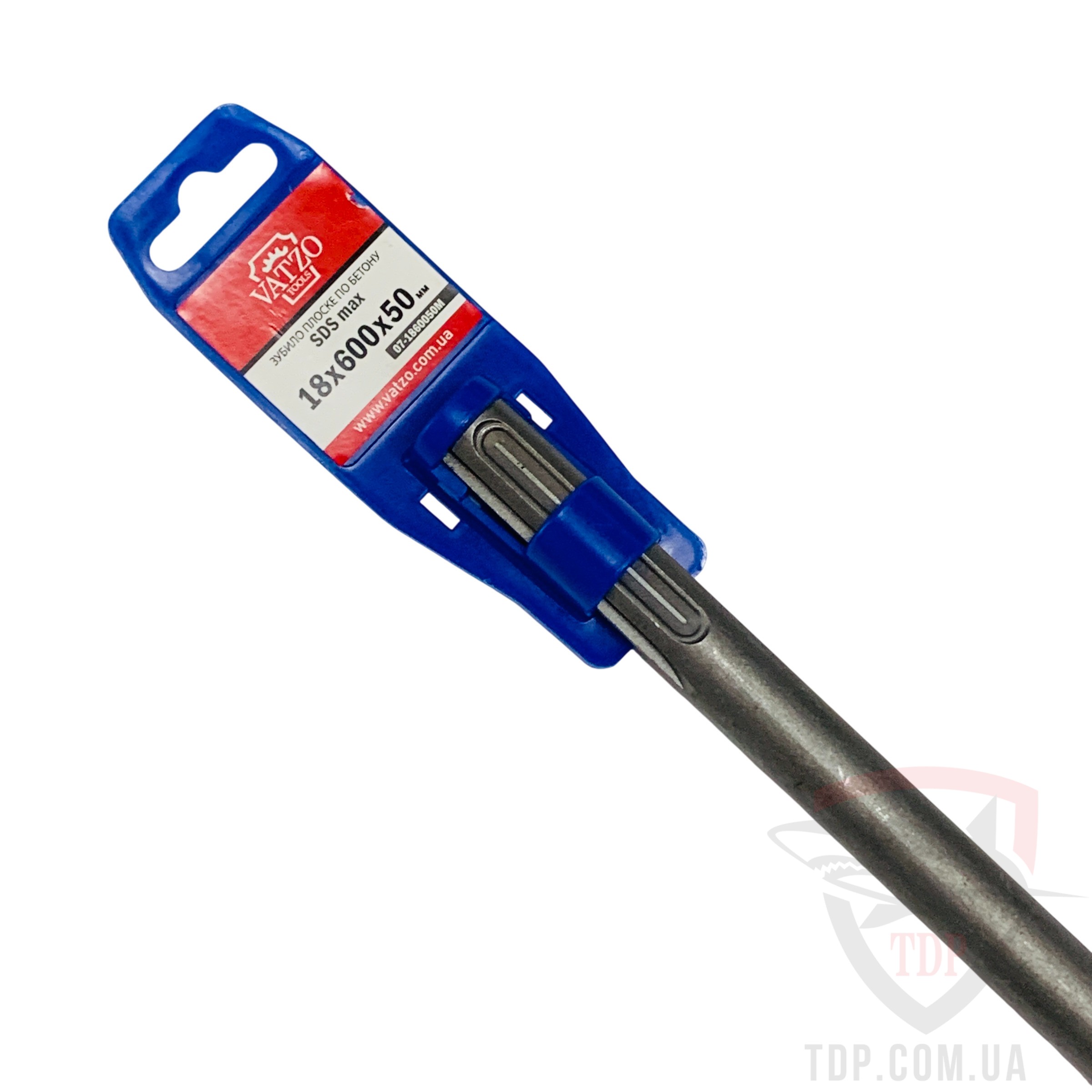 Зубило по бетону VATZO SDS-max 18х600х50мм (07-1860050M) - Фото №2