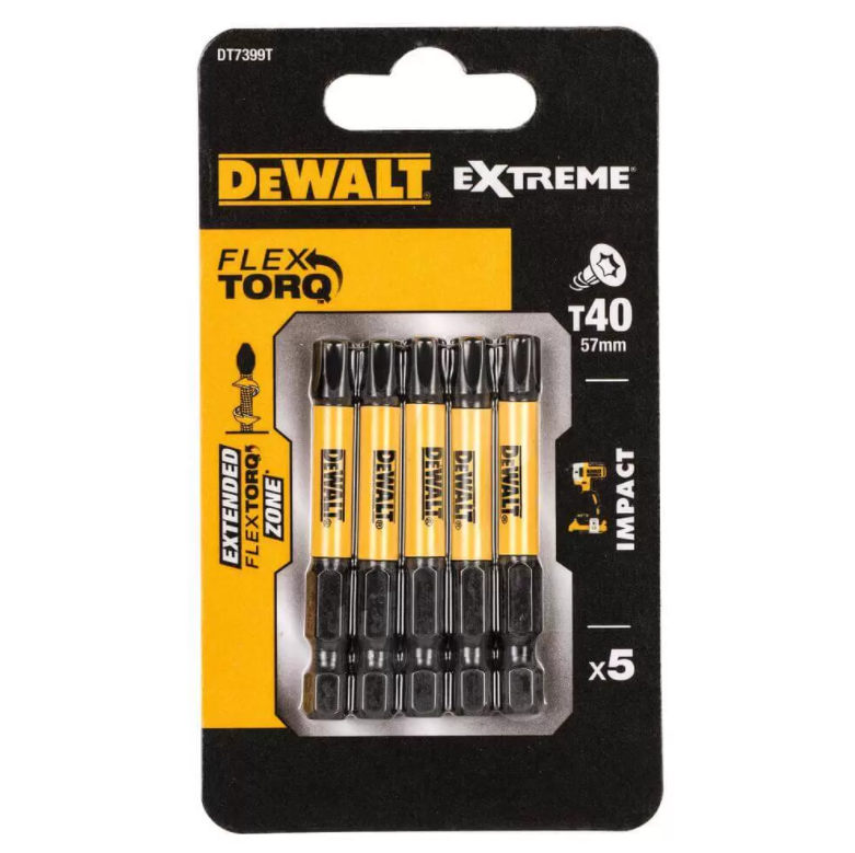 Биты и адаптеры Набор бит DeWALT TX40 57 мм 5 шт (DT7399T)