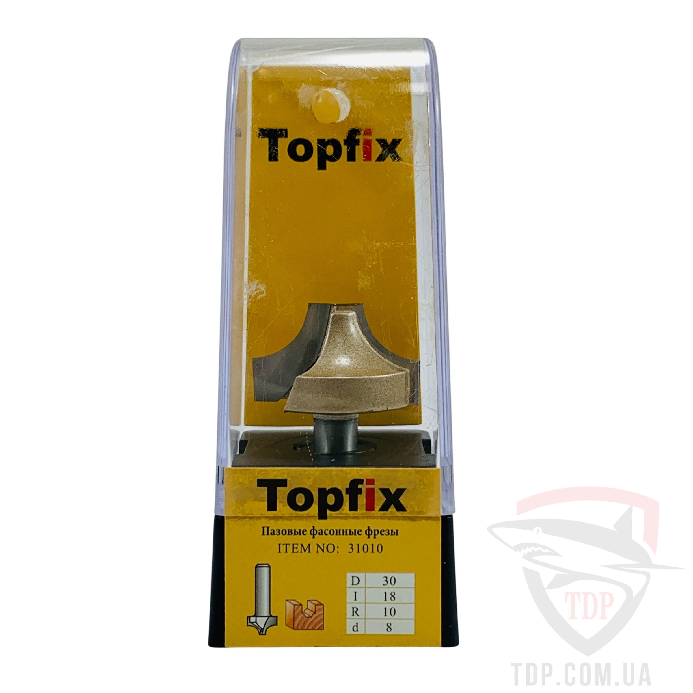 Фреза пазова фасонна Topfix 1009 D30 d8 L53 h18 R10 z2 (31010) - Фото №3