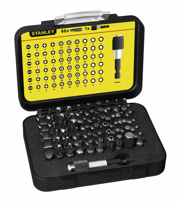 Набор бит Stanley "EXPERT LINE", 60 шт +магнитный держатель (1-13-902)