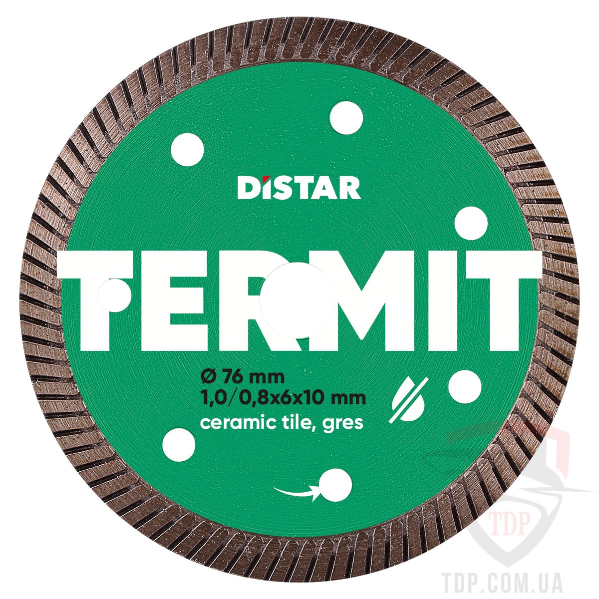 Диск алмазний по керамограніту Distar Termit 76x10x1мм (11139053030) - Фото №2