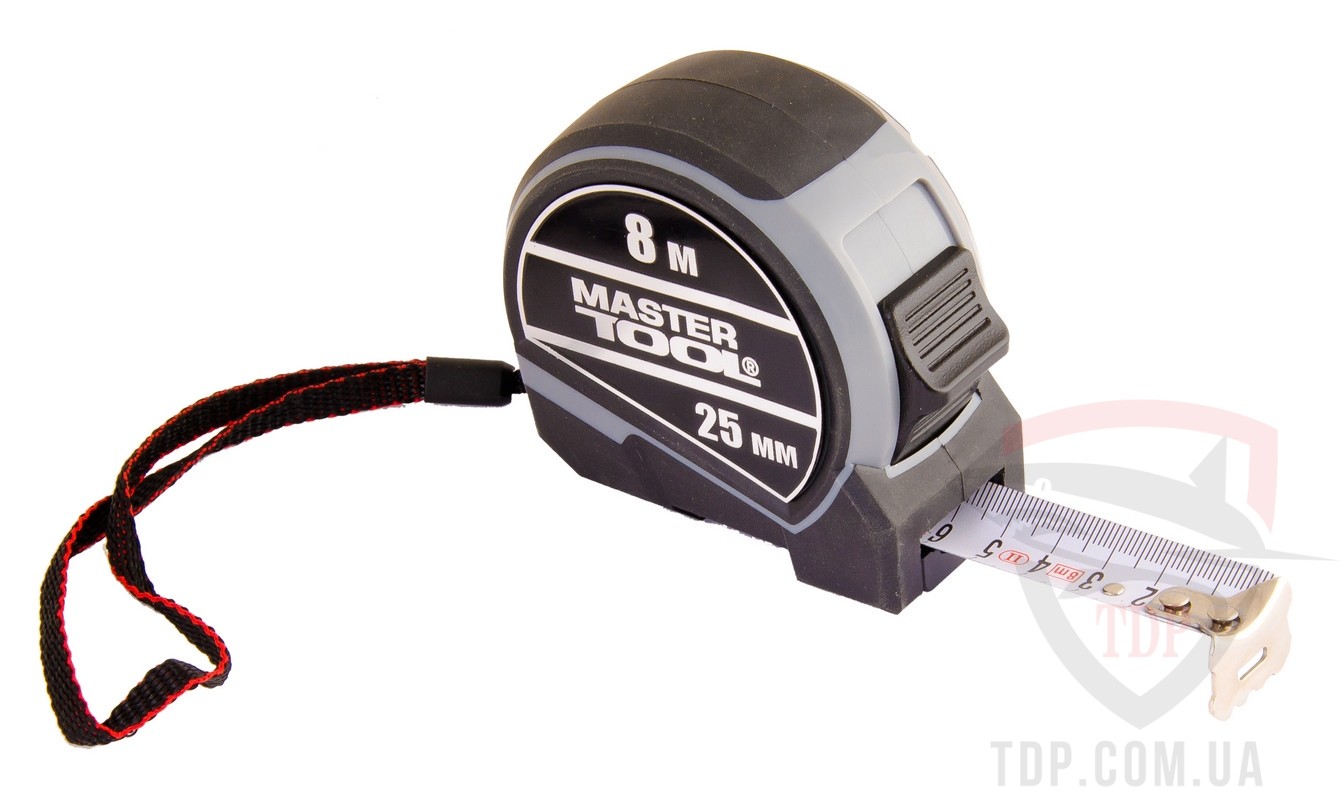 Рулетки Рулетка MasterTool 8м x 25мм з фіксатором полотна (60-8025)