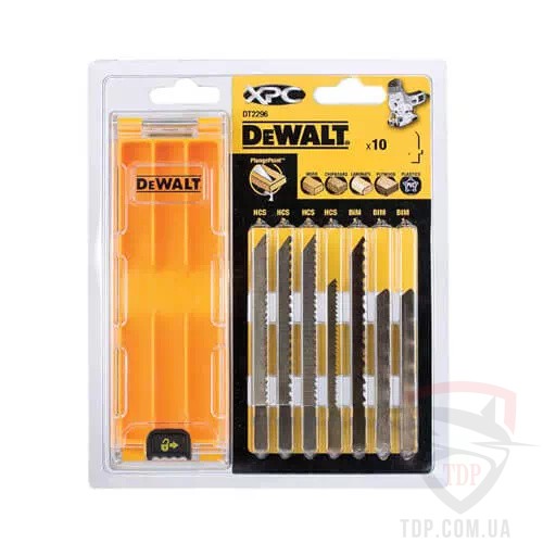 Пилки для лобзика Набір полотен пильних DeWALT по деревині 10шт (DT2296)