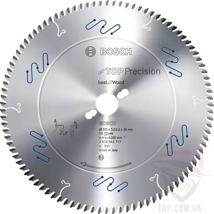Оснастка Пильний диск по дереву Bosch 400x30x96z K4/2.8 Top Precision Best for Wood