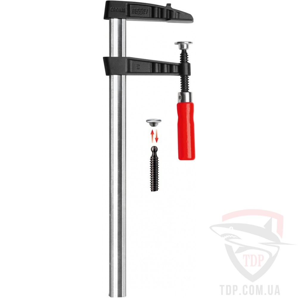 Ручной инструмент Струбцина Bessey чугунная 1250x120мм деревянная рукоять (TGKR125)