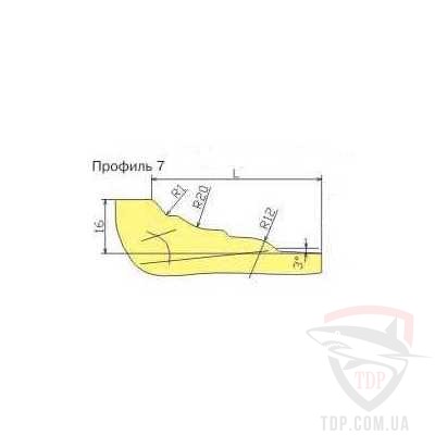 Фрезы по дереву (насадные) Фреза для виготовлення фільонки Кремінь D200 d32 B22 L55 №7 R6M5 права