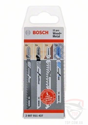 Оснастка Набір лобзикових пилок по металу Bosch 14+1 (2607011437)