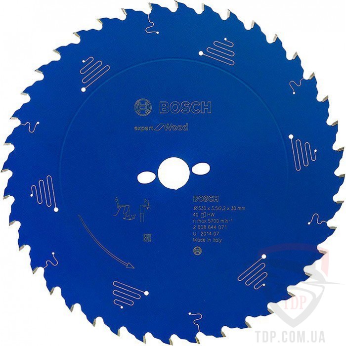 Оснастка Пильний диск по дереву Bosch 330x30x40z K3.5/2.2 Expert for Wood