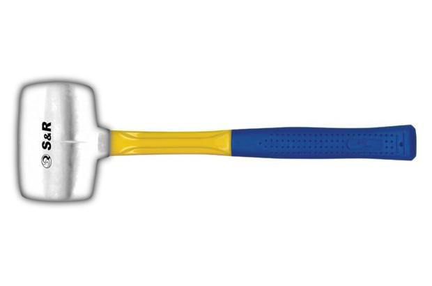 Ручной инструмент Молоток резиновый S&R 285680065 d 65мм, 680г белый
